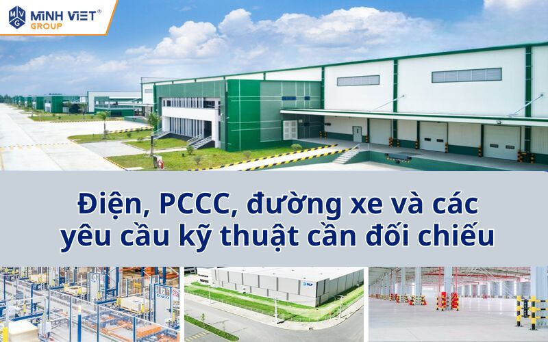 Điện, PCCC, đường xe và các yêu cầu kỹ thuật cần đối chiếu